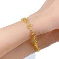 wholesale Metal: S925 Sterling Silver Gold Plated Adjustable Delicate Vintage Royal Style Filigree Gold Iris Bracelet-0-4