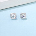 wholesale S925 Sterling Silver Inlaid Moissanite Fashion Direct Supply Earrings and Necklace Set-0-2