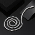 wholesale S925 Sterling Silver Tennis Chain with 3mm Zircon, Fashion Minimalist Cross-Border Factory-0-2