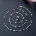 wholesale S925 Sterling Silver Women's Necklace Matching Chain Flash O-Link Chain Without Pendant Silver Chain Necklace for Sweaters Choker Cross Chain-0-5