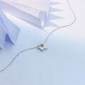 wholesale S925 Sterling Silver Trendy Star Necklace for Women, Minimalist Design Five-Point Star, Light Luxury Versatile Collarbone Chain Wholesale-0-1