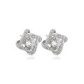 wholesale S925 Sterling Silver Four-Leaf Clover Earrings, Light Luxury, High-End, Fashionable, Versatile, Designer, Niche, Minimalist, Elegant Ear Accessories-0-4
