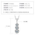 S925 Sterling Silver Moissanite Triple Gourd Necklace-0-4