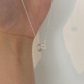 wholesale S925 Sterling Silver Textured Geometric Necklace for Women, Minimalist and Versatile Collarbone Chain, New Release-0-5