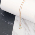 wholesale S925 Silver Gold-Plated Japanese Light Luxury Natural Grape Stone Necklace Wholesale for Women Factory Direct Supply-0-3