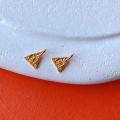 wholesale Gold-plated S925 Silver Joy Triangle Pendant for DIY Bracelet Necklace Accessories, Handcrafted Cord Charm Decoration-0-8