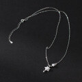 wholesale S925 Sterling Silver Fresh and Sweet Ins Style Niche Exquisitely Inlaid Five-Pointed Star Necklace Y01991-0-3