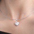 wholesale 18K Gold Plated Vintage 925 Silver with Natural Topaz Heart Pendant for Women-0-1
