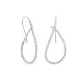 wholesale S925 Sterling Silver 778 Niche Minimalist Ins Textured Irregular Line Drop Earrings for Women-0-4