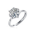 wholesale S925 Moissanite Snowflake Star Ring Creative Trendy Women's Inlaid Source Factory Lady Elegant Jewelry-0-11