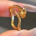 wholesale S925 Sterling Silver Gold Spiritual Snake Ring, Dynamic Zodiac Snake Shape Wealth-Attracting Yellow Diamond Ring, Year of the Snake Limited Edition Birth Year Ring-0-4