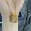wholesale S925 Sterling Silver Pink Buddha Necklace for Women, Minimalist Collarbone Chain with Full Crystal Pendant, Live Streaming Wholesale-0-3