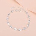 wholesale Metal S925 silver ins niche thin bracelet for girls, student women's small accessory hand jewelry sweet girl little trinket-0-0
