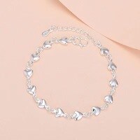 wholesale Metal S925 silver ins niche thin bracelet for girls, student women's small accessory hand jewelry sweet girl little trinket-xb1029-white gold