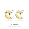 wholesale Metal 925 Sterling Silver Minimalist Ins Stud Earrings for Women,。-0-0