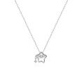 wholesale S925 Sterling Silver Hollow-Out Three-Dimensional Star Teardrop Dynamic Necklace for Women, Fashionable, Unique, Niche Design Sense Collarbone-0-4