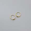 wholesale Sterling Silver Small Hoop Earrings with Minimalist Style, Mini Smooth Surface, Spring Design, Versatile Cartilage Earrings E0707-0-2
