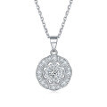 wholesale S925 Sterling Silver Zircon Necklace for Women, High-End European and American Cross-Border Jewelry, Collarbone Chain, Small Batch Versatile Wholesale-0-21