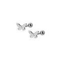 wholesale S925 Silver Light Bead Threaded Insect Forest Style Butterfly Earrings Women Hollow Out Korean Version Ins Style Ear Accessories G7145-0-4