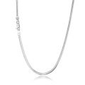 wholesale S925 Sterling Silver Flat Snake Chain Ins Minimalist Style Blade Chain Fashion Women's Necklace Light Luxury High-End Collarbone Chain-0-4