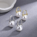 wholesale Sterling Silver Pearl Earrings for Women, Elegant and Minimalist Earrings, Light Luxury Niche Design French Retro Ear Clips-0-2