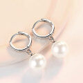 wholesale S925 Sterling Silver Pearl Earrings for Women, Ear Clips, Minimalist and Exquisite Ear Drops, Light Luxury Advanced Sensibility, No-Piercing Ear Accessories, Niche-0-2