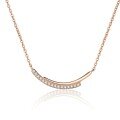wholesale [925 Sterling Silver] S925 Moissanite Champagne Gold Necklace for Women, Smiling Row Diamond Line Chain, Simple and Advanced with a Cool Sense, Gift for Best Friend-0-4