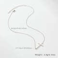 wholesale S925 Sterling Silver Cross Pendant Necklace for Women, Minimalist and Versatile Choker, Light Luxury and Unique High-End Feel-0-7