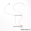 wholesale S925 Silver Cross-Border Best-Selling Circle Zircon Inlaid Necklace, Minimalist Luxury Pendant Choker, Versatile Wish Pearl Bead for Women-0-5