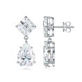 S925 Silver Moissanite Teardrop Earrings, Small Niche High-End Livestreamer Style-0-3