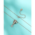 wholesale 925 Sterling Silver Necklace for Women, Small and Unique Design, Japanese and Korean Style Minimalist Rose Gold Plated Diamond Hot Air Balloon Pendant Collarbone Chain-0-3