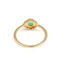 wholesale S925 Silver Plated 14K Gold Green Agate Ring, Chinese Retro Style, Direct from Dunli Jewelry Manufacturer for Wholesale-0-2