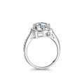 S925 Silver Moissanite Cross Women's Ring, 2 Carat, Cross-border Supply-0-1
