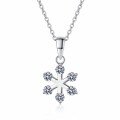 wholesale S925 Sterling Silver Moissanite Necklace, Minimalist and Versatile Ice Snow Pendant, Fashionable Accessory Gift for Girlfriend-0-4