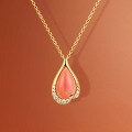 wholesale 925 Sterling Silver with Queen Shell Pink Shell Pendant Necklace for Women-0-2