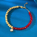 wholesale S925 Silver Gold-Plated "Lucky Cat's Eye" Bead Bracelet, Premium and Exquisite Festive New Style-0-5
