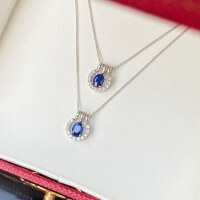 wholesale S925 Sterling Silver Red Elk Versatile Necklace with Exquisite Design, Ethereal and Suitable for Daily Wear Pendant for Women-BX0398-White Gold 925 Silver