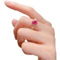 wholesale 925 Sterling Silver Hot Selling New Natural Pink Shell Ruby Red Diamond Ring, European and American Style High-End Goddess Lady Ring-0-4