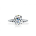 S925 Silver Moissanite Women's Ring, Luxury-Set Fancy Rectangular Cut, 2 Carats-0-1