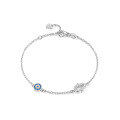 wholesale 925 Sterling Silver Evil Eye Bracelet Inlaid with Diamonds Simple INS Luxury High-End Sense Middle East Jewelry Wholesale-0-4