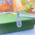 wholesale S925 Sterling Silver High-Ice Chalcedony Inlaid Style Chalcedony Four-Seasons Bean Necklace Fashion New Chinese Style Niche Collarbone Chain-0-5