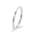 wholesale S999 solid silver minimalist solid closed ring for women, Korean style trendy design pinky or index finger ring-0-10