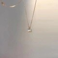 wholesale 925 Sterling Silver Minimalist Sugar Cube Aquamarine Perfume Bottle Pendant Necklace for Women, Crystal Choker Collarbone Chain New Arrival-0-1