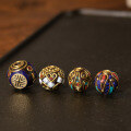 wholesale Metal material Nepalese new Tibetan ethnic style spacer bead lucky bead handicraft DIY beading vintage accessory-0-2