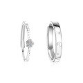 wholesale 925 Sterling Silver The Little Prince and Rose Couple Rings, Small Niche Design, Versatile Unisex Matching Bands with Engraving-0-4