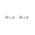 wholesale S925 Sterling Silver Bow Ribbon Ear Studs for Ear Piercing Care, Minimalist and High-End Earrings, Little Red Book Viral Style-0-5