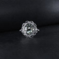 wholesale S925 sterling silver natural green amethyst ring, stylish and luxurious design with pave-set colored gemstones-0-1