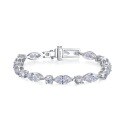 wholesale S925 silver full-drill marquise bracelet for women, new design, popularins style hand accessory-0-0