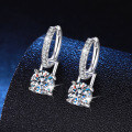 S925 Sterling Silver Cross-border Two-Way Moissanite Stud Earrings Wholesale-0-0