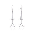 wholesale S925 Sterling Silver Fringe Tassel Ear Thread Long Triangle Rhombus European and American Fashion Ear Stud Cross-Border New Accessories-0-4